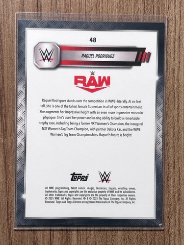 2025 Topps Chrome WWE - Raquel Rodriguez - Prism Refractor - RAW #48 - Picture 2 of 2