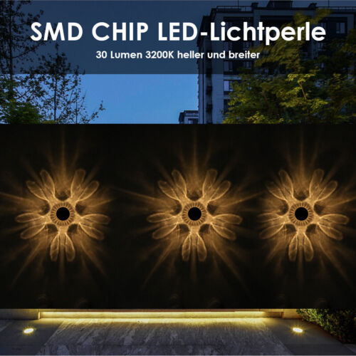 Solarleuchten Garten, 6x Set Solarlampen für Außen, LED Licht Solar Wegeleuchte - Bild 6 von 19