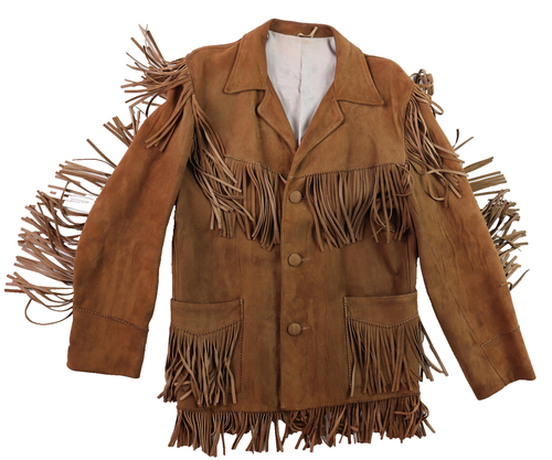 Vtg 60s 70s LEATHER HAMLET Hollywood Men’s 40 Brown Suede Fringed Jacket Western