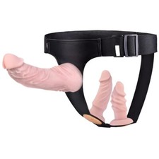 Harness Strap-On Lesbian Realistic Pants Dildo G-Spot Men Penis Panties Sex Toys