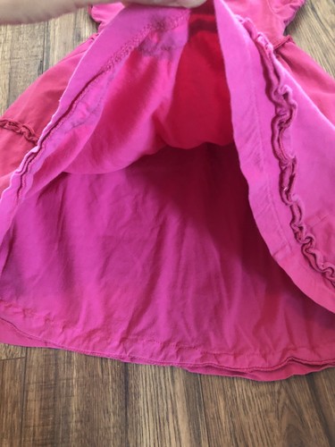 Chaps Girls Pink Dress Size 5 Ruffle Flower - Picture 4 of 4