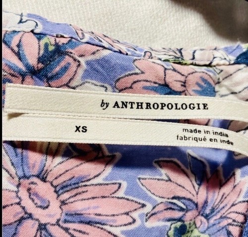 Mono para dormir Anthropologie Romerio XS de una pieza floral salón ligero - Imagen 9 de 10