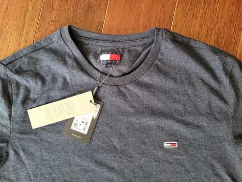 T-Shirt Herren Tommy Hilfiger Jeans S/M blaugrau neu m. Etikett - Bild 2 von 2