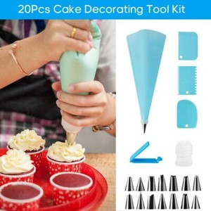 20Pcs Cake Baking Decorating Kit Set Icing Bag Piping Nozzles Tips Cupcake Tools 20Pcs Cake Baking Decorating Kit Set Icing Bag Piping Nozzles Tips Cupcake Tools