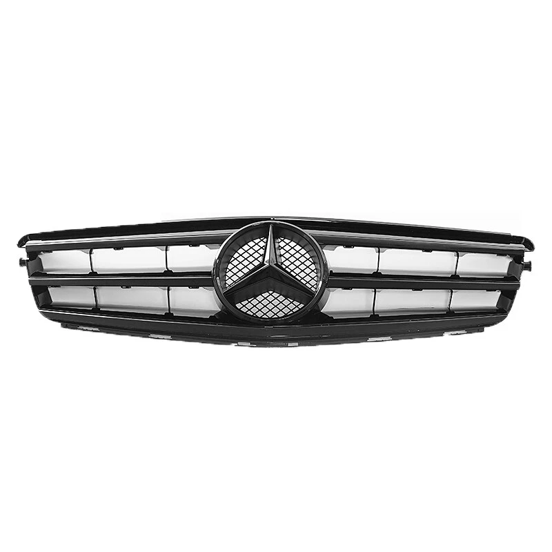 Black Sport Grill w/Emblem For 2008-2014 Mercedes Benz W204 C300 C350 Grille Foto 2 de 4