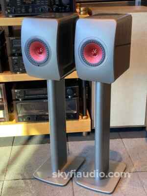 KEF LS50 Wireless Speakers (v1) with Matching Stands