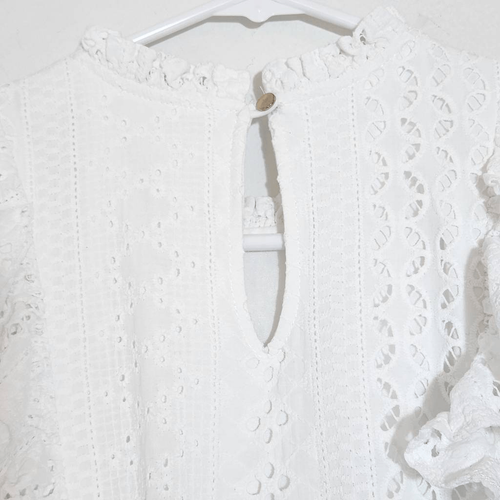 Gianni Bini White Lace Girl's Dress Size Large 12-14 Girl's Easter Dress - Picture 5 of 10