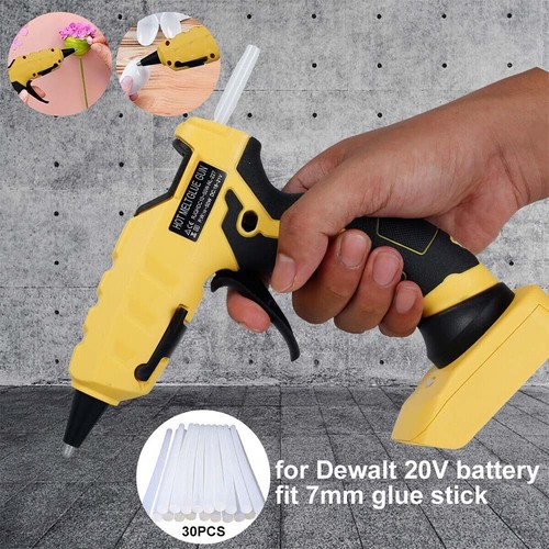 Cordless Hot Melt Mini Glue Gun w/ 30 Sticks Hobby Craft DIY for Dewalt Battery - Picture 5 of 11