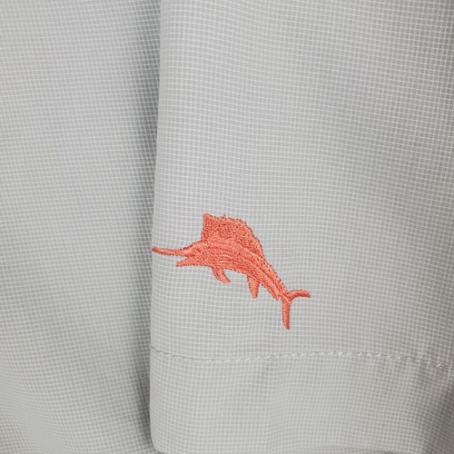 TOMMY BAHAMA Football Hawaiian Shirt Size XL NEW $158 IslandZone Mens Gray - Picture 8 of 21