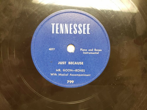 Record 78RPM Mr Goon Bones Just Because Bile 'Dem Cabbage Down Piano & Bones - Bild 1 von 4