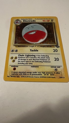 Electrode 2/64 Jungle Holo Rare Pokemon WOTC Vintage Card - Picture 2 of 6