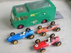Matchbox Lesney RACING CAR TRANSPORTER K5 + 3 x F1 Cars 19 Orange Lotus 52 BRM