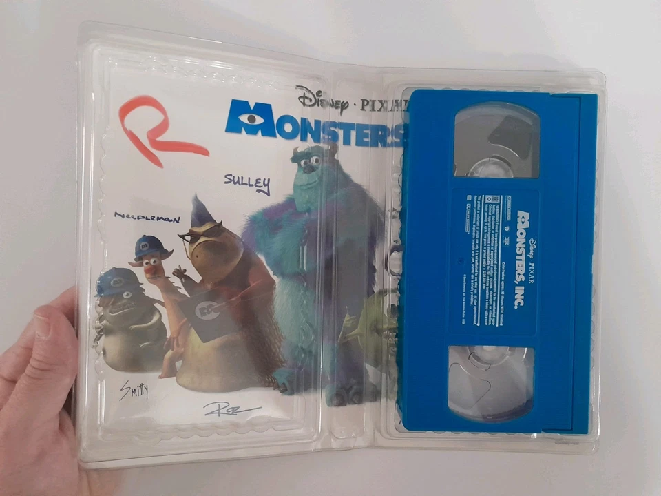 Disney Pixar Monsters Inc. VHS Tape Classic Animated Movie Great Condition Blue - Image 3 of 4