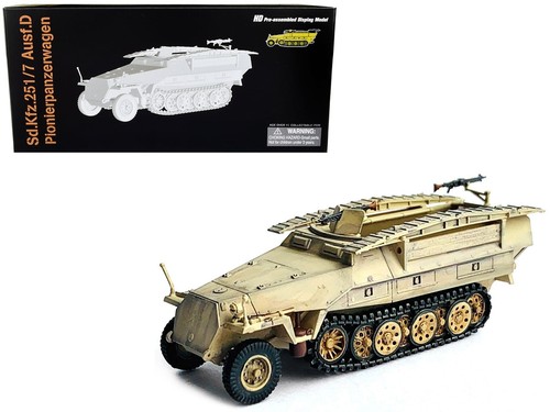 German Sd.Kfz. 251/7 Ausf.D Pionierpanzerwagen Armored Vehicle Beige with Bridgi - Picture 4 of 4