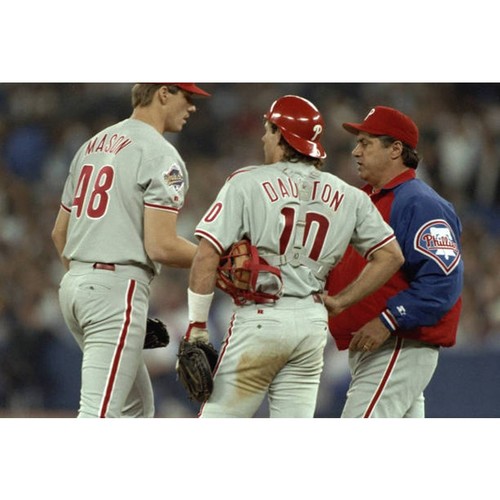 Philadelphia Phillies 90s STARTER Pullover Jacke 2XL blau rot MLB Vintage - Bild 4 von 7