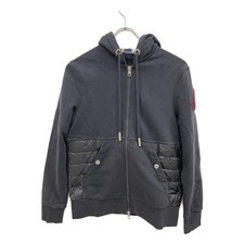 MONCLER Navy Maglia Cardigan Down Zip-Up Parka tops S Navy
