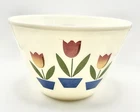 Vintage Anchor Hocking Fire King 8.5" Tulip Mixing Nesting Ivory Milk Glass Bowl