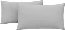 2-Pack Jersey Knit Pillow Cases – Ultra Soft Mini Travel/Toddler Gray