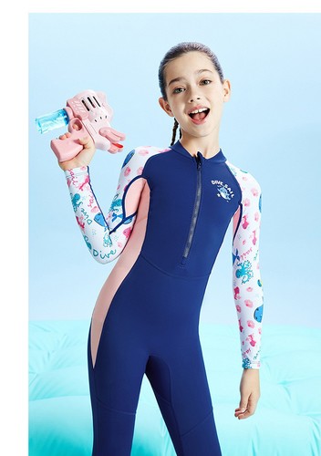 Traje de neopreno de una pieza para niñas jóvenes protección solar protección contra erupciones UPF50 traje completo traje de baño - Imagen 15 de 22