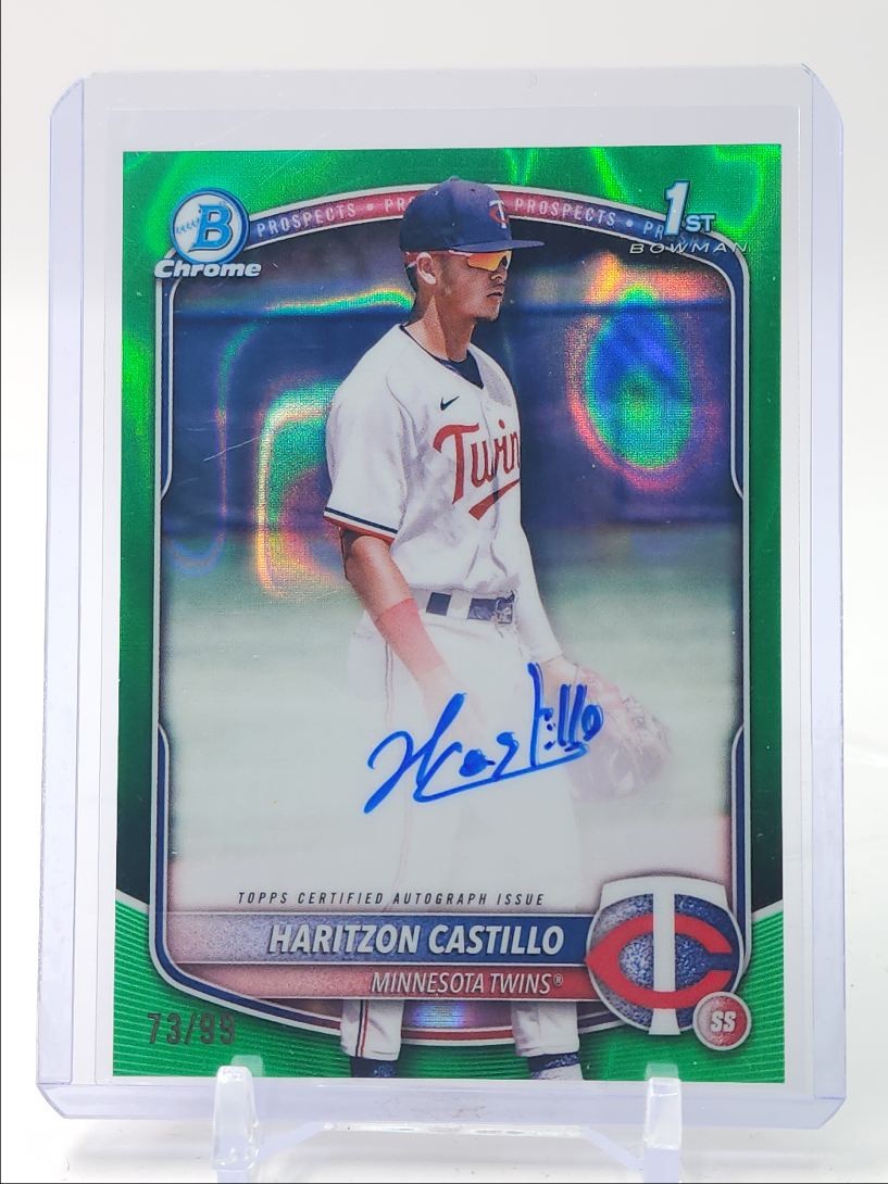 HARITZON CASTILLO 2025 BOWMAN CHROME 1ST AUTOGRAPH GREEN LAVA AUTO /99 Q5685