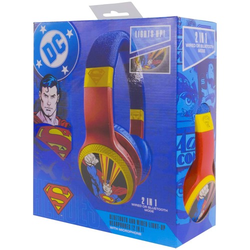 2 in 1 Superman Light Up Bluetooth & Wired Headphones High-Sensitivity Speakers - Picture 9 of 9