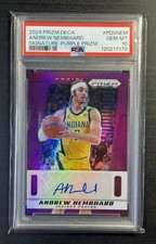 2024-25 Prizm Deca #PDS-NEM Andrew Nembhard Purple Prizm Auto /75 PSA 10 POP 1