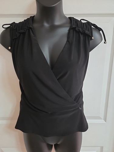 Frank Lyman Montreal Design Collection ärmellose Bluse mit V-Ausschnitt Large - Bild 1 von 9