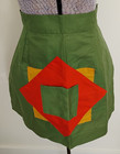Vtg Handmade Cotton Half Apron Folk Patchwork Country EUC S/M 1970's