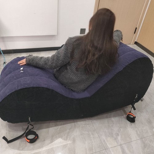 TOUGHAGE Aufblasbares Schlafsofa Luftkissen Yoga Chaiselongue Relaxsessel Tragbar - Bild 26 von 45