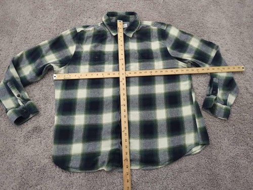 GAP Button Up Hemd Herren XXL grün kariert 100% Baumwolle Flanell Standard Fit Freizeit - Bild 3 von 7