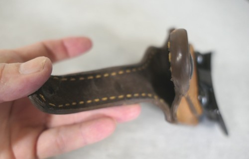 Gun Leather PPK RH Basketweave Leather Gun Paddle Holster Tactical G-Code G-A001 - Picture 6 of 10