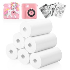 Kids Camera Paper Roll Refills, 6 Rolls Instant Print Camera Thermal Paper Re...
