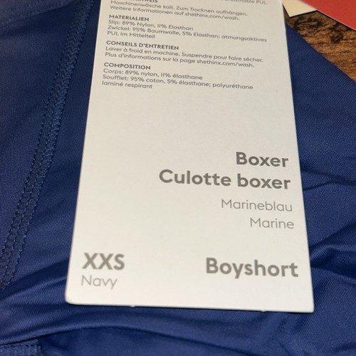 3 Pks NWT Thinx Heavy Absorbency Period Boyshort Underwear Navy Women's Size XXS - Picture 7 of 14