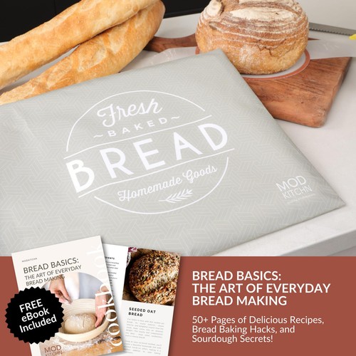 Reusable Bread Bags for Homemade Bread, 2-Pack XL Sourdough Bread Bags, Freez... - Picture 6 of 6
