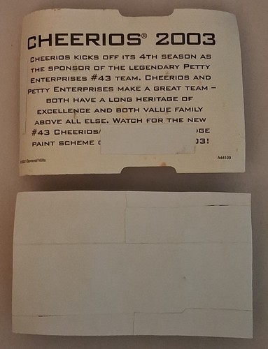 Menge 2 Richard Petty Cheerios Müslischachtel #43 NASCAR Druckguss 1/64 Brandneu  - Bild 10 von 10