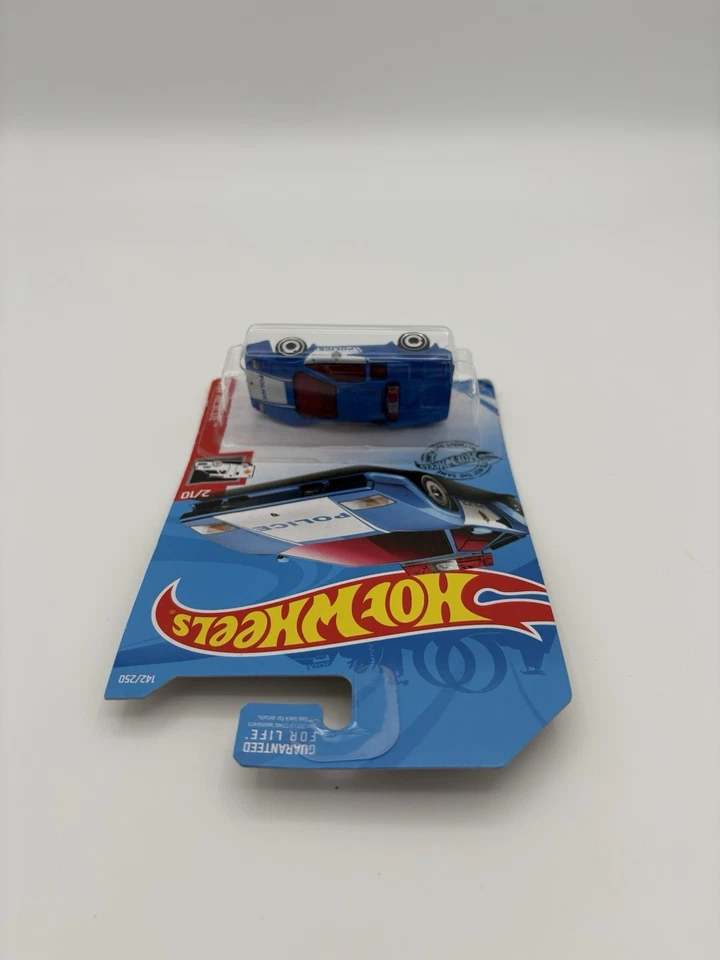 Coche de policía Hot Wheels 2018 Rescue Blue Lamborghini Countach #142 Foto 3 de 4