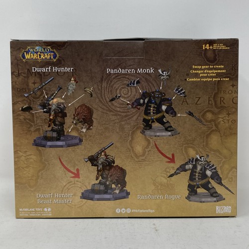Mcfarlane World of Warcraft Multipack Pandaren & Dwarf Gold Label Sellado - Imagen 2 de 6