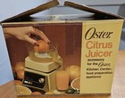 Vintage 1984 Oster Kitchen Center Citrus Juicer Accessory 952-06 Almond New