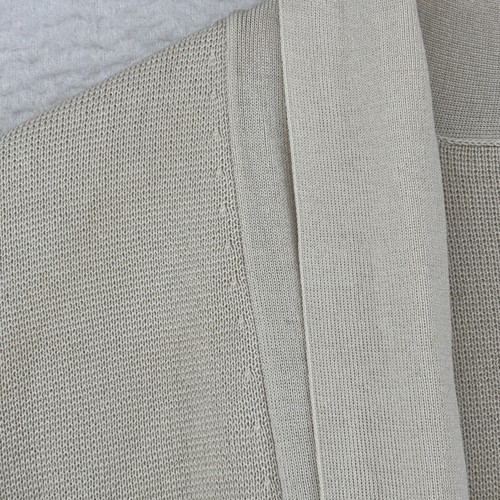 EILEEN FISHER Sweater M Cardigan Silk Organic Cotton Shawl Open Front Bone White - Picture 6 of 13