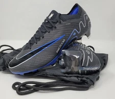 New Nike Zoom Vapor 15 Elite FG Cleats Black Blue DJ4978-040 Men's 7.5