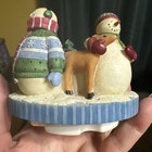 Yankee Candle Capper Christmas Snowmen Tree Vintage Topper Rare Our America Flaw