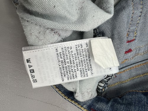 True Religion Shorts Boys 14 Denim Slim Straight Distressed Cut Off Raw Edge - Picture 6 of 12