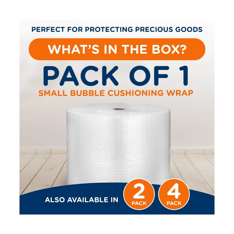 Small Bubble Cushioning Wrap for Moving and Shipping - 175 Ft Bubble Packing ... - Image 2 of 4