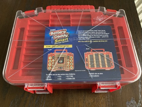 Battery Daddy Storage System Case With Tester Double Sided Holds 150 Batteries