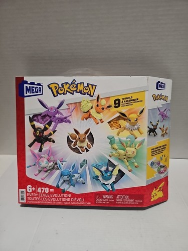 Nuevo👉MEGA Pokemon Eevee Evolution Juego de Construcción 470PC Figuras Pokémon Articuladas - Imagen 1 de 7