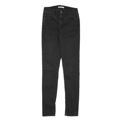 Levi's Damen Slim Black Skinny Denim Medium W24 L29 Stretch Zip Jeans