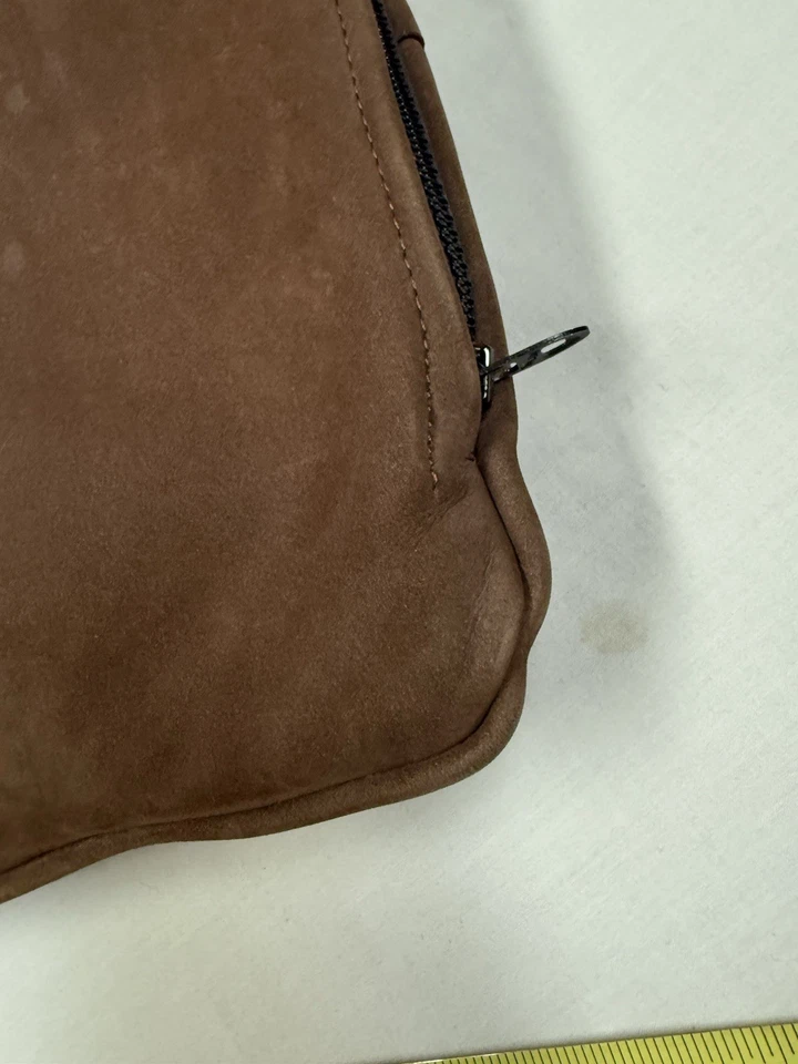 (2) Fundas de almohada vintage de cuero marrón topo de 12,5" X 12,5" Foto 4 de 4