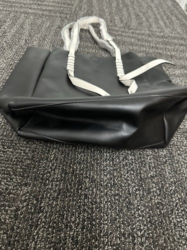 Express Black Leather and Suede Travel Tote - Picture 5 of 11