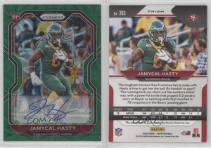 2020 Panini Prizm Green Scope /75 Jamycal Hasty #303 Rookie Auto RC
