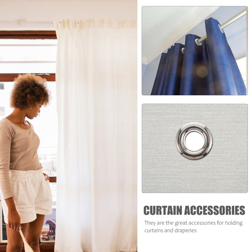 100 Pcs Curtain Buttonhole Bathroom Rods Rings Grommets Fastener - Picture 8 of 12